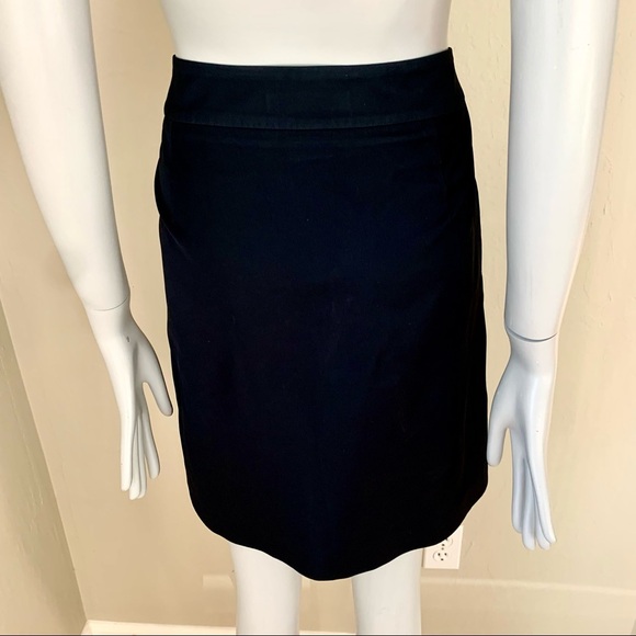 MAXMARA Weekend Pleated A-Line Skirt Navy Blue - Picture 10 of 15